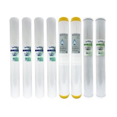 WSD濰思德淨水 20吋小胖PP棉/活性碳/CTO全戶過濾濾芯組(一年份)，有效去除雜質、異味，提升用水品質, 1箱, 樹酯