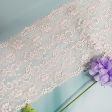 dklace 스판레이스 모음 / 레이스 2030 폭 13cm 자가드 낙하판, 화이트, 5개