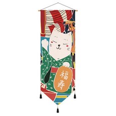 이자카야 소품 벽장식 48종 일식 포스터 홈포차 일본 인테리어 20. 행운을빕니다65x45cm, 카키복복주 45x120 cm