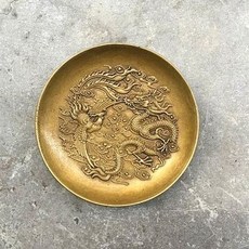 古玩雜項收藏仿古銅盤子擺件龍鳳盤子龍飛鳳舞盤子碟子, 古玩雜項收藏仿古銅盤子擺件龍鳳盤子龍飛鳳