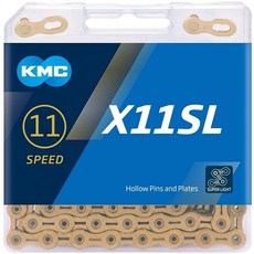 桂盟KMC X11SL 鏈條 116L 11速, 金色, 1個