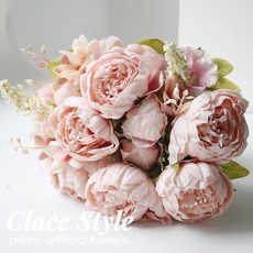 클레이스 작약 조화 꽃다발, 1개, 피치핑크