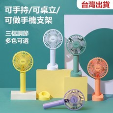 MINI迷你手持風扇，便攜USB充電風扇，桌面立式兩用靜音設計, 627黃