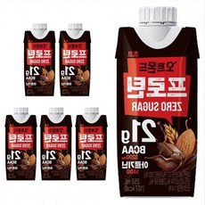 운동 직장인 식물성 단백질 초코 오트 아몬드 250ml 6팩, 1ml