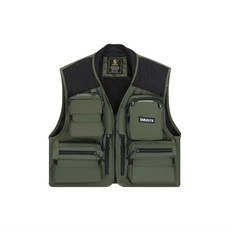 JARUSITE 多口袋休閒可拆卸飛蠅釣馬甲, 軍綠色,L