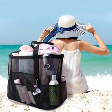 여름 비치백 메쉬 수영장 망사 그물 가방 바캉스 대형 매쉬