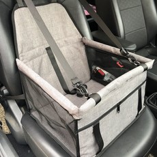 台灣製 狗狗汽車安全座椅 副駕駛座寵物安全座 防水耐磨PVC磨砂升級款寵物車載包 寵物旅行袋, PVC磨砂升級款灰色, 1個