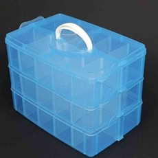 3단 칸분리 적층형 소품정리함 대형 블루, 상세페이지 참조, 상세페이지 참조