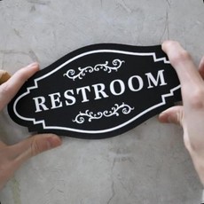 화장실 안내 표시 스티커 레스트룸 출입문 영업장 매장 픽토그램, 상세페이지 참조