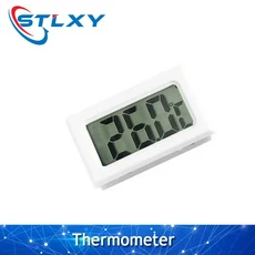 5Pcs 미니 블랙 화이트 디지털 LCD 실내 편리한 온도 센서 습도계 게이지, 03 Thermometer