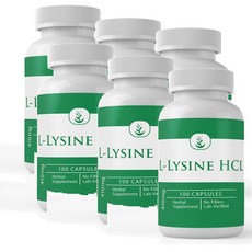 퓨어 L-라이신 HCL 410mg 캡슐 PURE ORIGINAL INGREDIENTS L-Lysine HCL, 6개, 100정