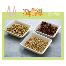 A4 250磅 雪銅紙 500張, 1個, 100張
