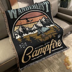 담요 스타일 룸 침실 빈티지 커버 더블/3인용 0x60cm 거실 수평버전 소파 소파, 1개, B. 캠핑수직 버전 30x60cm 소파 인용