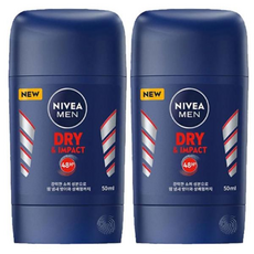 데오드란트 스틱 맨 드라이 임팩트, 50ml, 2개