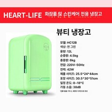 화장품냉장고 약 기숙사 마스크팩 초소형냉장고 멀티 원룸 가정용, 기본 모델명/품번, 12L 라이트그린 B