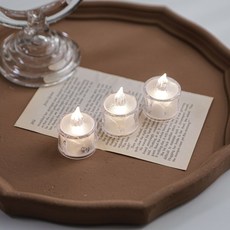 [꾸민뜰] 블링블링 LED 양초 캔들 촛불 미니 전자 티라이트 감성 인테리어 장식, 블링블링 LED 미니 촛대