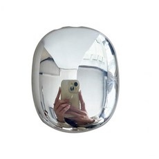 JLSDBMZ 에어팟 맥스 헤드폰 케이스에 적합 TPU 전기 도금 실버 낙하 방지 창의적인 이어 컵 소프트 커버 범용 타입, JLSDBMZ 에어팟 맥스 헤드폰 케이스에 적합, TP, 1개