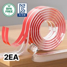 MZ생활 투명 모서리 보호대 코너가드 2m 고급형 풀접착 PVC 모서리가드, 2개