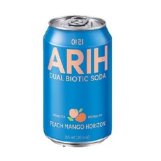 아리 듀얼바이오틱 소다 피치망고 호라이즌, 12개, 355ml
