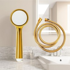 아이탑 골드 금색 헤드 호수 수압상승 샤워기헤드세트, 샤워기호수세트, 1세트