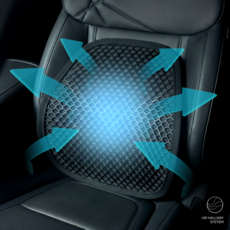 [장시간 운전 최적화]밸런스카 사계절 차량용 허리쿠션, 1개, 매트블랙