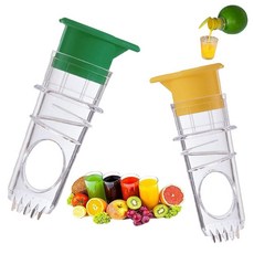 레몬착즙기 스퀴저 즙짜개 YZC 레몬 – 2팩 주스기 BPA 프리 플라스틱 라임 뚜껑이 있는 컴팩트 주스 추출기 시트러스 프레스 칵테일 음료용 스퀴즈