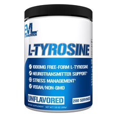 EVLUTIONNUTRITION L-酪胺酸 1000mg 無味, 1個, 200g