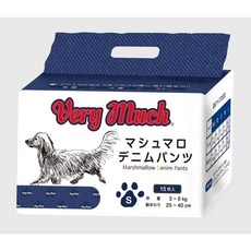 Very Much 棉花糖牛仔寵物尿褲 超柔軟瞬吸乾爽透氣, 1個, S號