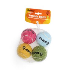 Shark家具 寵物拋球桿 戶外互動撿球器 網球配件, 1個, Qmonster 花色網球（4個裝）