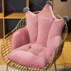 해피유통 캐릭터 방석 귀여운 왕관 디자인 안락한 쿠션 아이들 의자, 45*35센티미터, 핑크 1