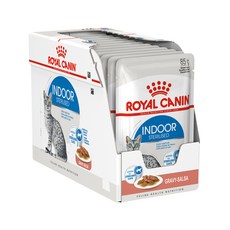 로얄캐닌 어덜트 고양이 그레이비 인도어 습식 파우치 사료, 닭+돼지, 85g, 24개