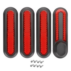 스쿠터 휠 허브 커버 수정 캡 쉘 반사 스티커 밤, 빨간색, 1개