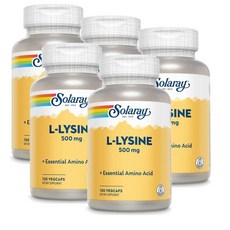솔라레이 L-라이신 500mg SOLARAY L-Lysine, 5개, 120정