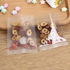 素面 磨砂 透明 餅乾袋 熱封袋 機封袋 雪花酥袋 雪Q餅袋 糖果袋 月餅袋 《巧緻》 ，素面餅乾袋, 1個, 透明,7×10cm, 100±2pcs