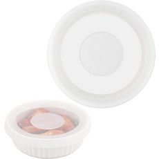 코닝웨어 24온스 원형 접시용 퓨레크라 실리콘 뚜껑 베이킹 재사용 가능한 커버 1팩접시 미포함 식기세척기 및 전자레인지 냉동고 안전, 24 OZ-2 Pack