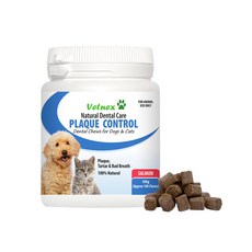 VetNex Plaque Control Dental Chews 潔齒咀嚼錠 鮭魚口味, 1個, 高強效潔齒咀嚼錠-鮭魚【犬貓用】100錠