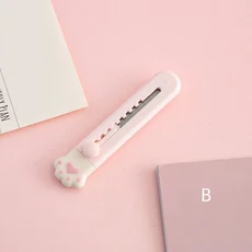 Mr.Paper 미니 고양이 발톱 만능 칼 크리에이티브 귀여운 편리한 손 계정 종이 절단 도구 학생 문구 미술, 한개옵션2, 한개옵션1, 08 B