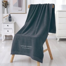 상덕 호텔 대형 바스타월 소프트터치 수건 40수 700CM, 1개, 다크그레이 대형 수건