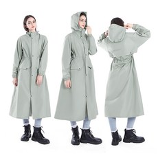 마르도 남녀 공용 고급 골프 우비 비옷 바람막이 레인코트, 그레이, 1개 그레이, 1개