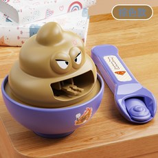 DFMEI 餵食布丁兒童過家家趣味冰淇淋投喂小玩具帶音效男孩女孩禮物套裝, 如圖, 趣味餵食粑粑-棕色(自帶餵食音效)OPP袋裝