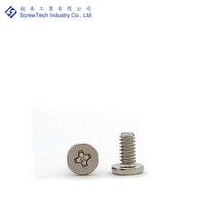 【銳禾】工廠直營 M2x4 鍍鎳 100入 I頭 十字槽 機械牙 特殊螺絲 IAM0200401A, 1個