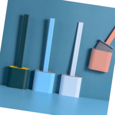 벽걸이 실리콘 변기솔 브뤄쉬 화장실 변기 청소솔 깔끔디자인 청결한 변기브러쉬, 핑크, 핑크