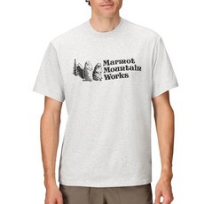 MARMOT 남성용 MMW 반소매 티셔츠 - 부드럽고 통기성이 좋은 친환경 면/폴리 혼방 스크린 프린트 그래픽 일광화상