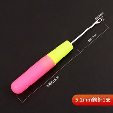 木柄帶舌頭鉤針, 1個