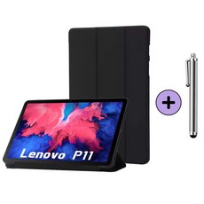레노버탭 P11 / K11 / P11 플러스 1세대 11인치 호환 케이스 커버 Lenovo Tab TB-J606F J606N J606 J616F P11+ 케이스나라, 블랙, 1개