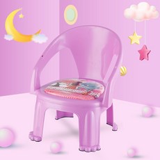 值得信賴 寶寶吃飯餐椅兒童椅子座椅塑料靠背椅叫叫椅餐桌椅卡通小椅子板凳, 新款加厚【無盤】富貴紫