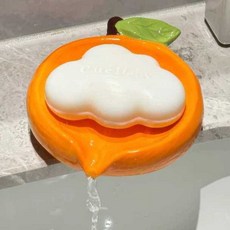 욕실 인테리어 오렌지 비누 상자 수납함 비누트레이, 1개