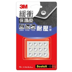 3M 緩衝保護墊-透明圓型10mm, 1個