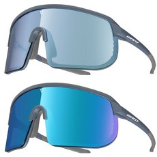 GIANT 102AP 包覆型鍍膜變色太陽眼鏡 - 吉興單車, 58-霧霾藍, 1個