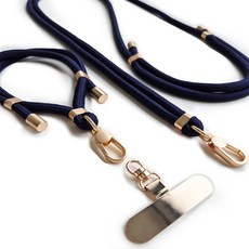 루센티 핸드폰고리줄 휴대폰스트랩 핸드폰줄 도난방지스트랩, 1세트, 네이비